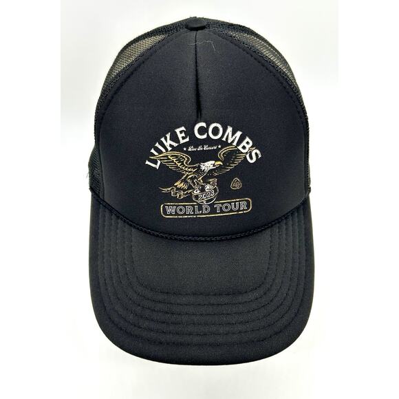 Luke Combs World Tour Hat Cap Snap Back Adjustable Men Black 2023 Country Music - Picture 4 of 11